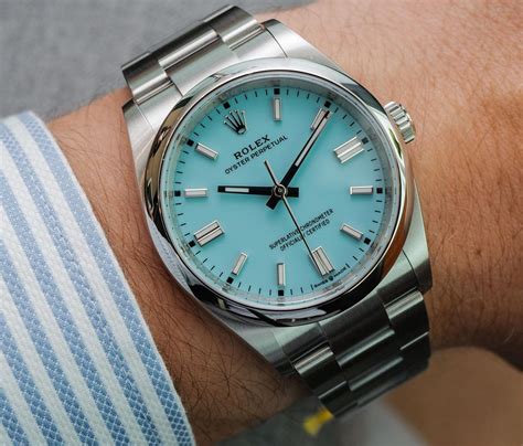 rolex oyster perpetual baby blue